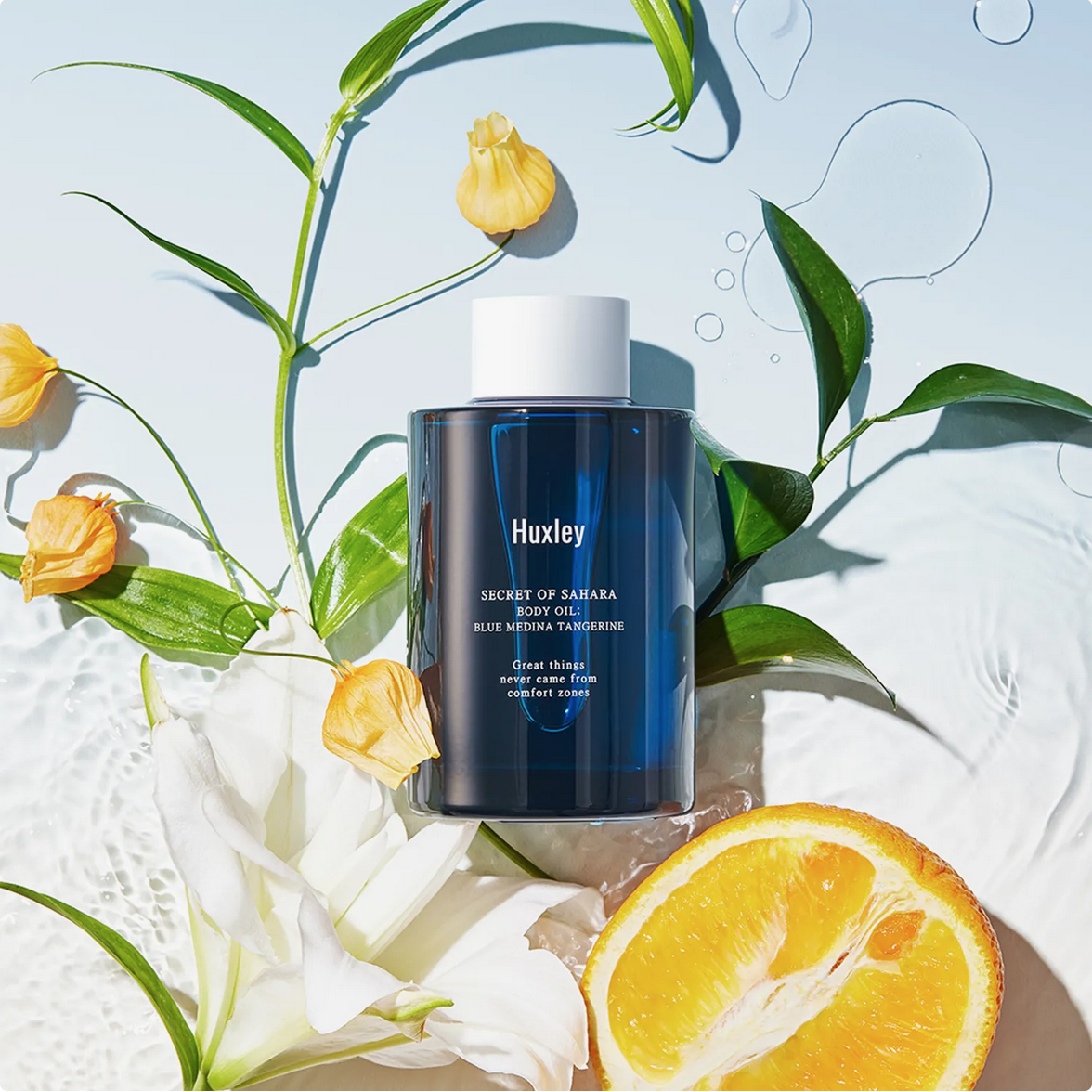 Huxley Body Oil Blue Medina Tangerine 100mL
