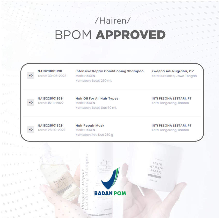 Hairen Hair Repair Mask (For Damage Hair) BPOM APPROVED - Image 5