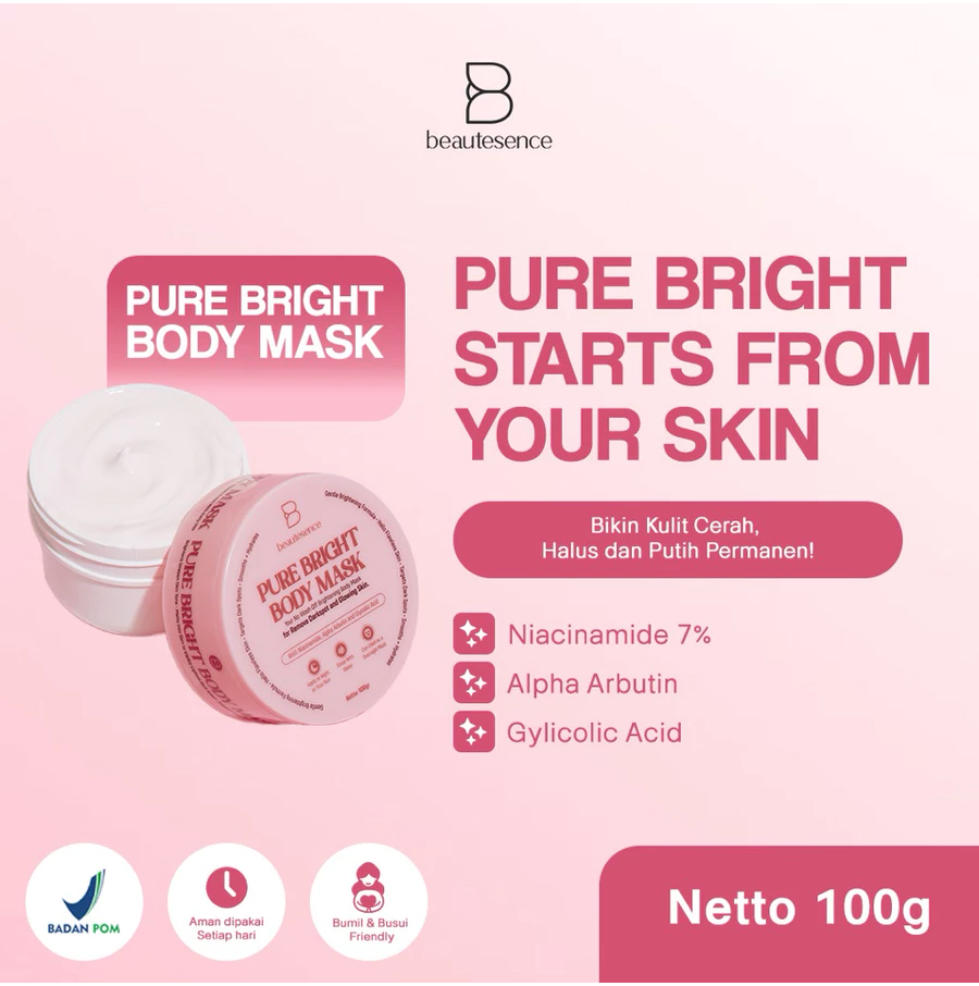 BEAUTESENCE Pure Bright Body Mask BPOM APPROVED