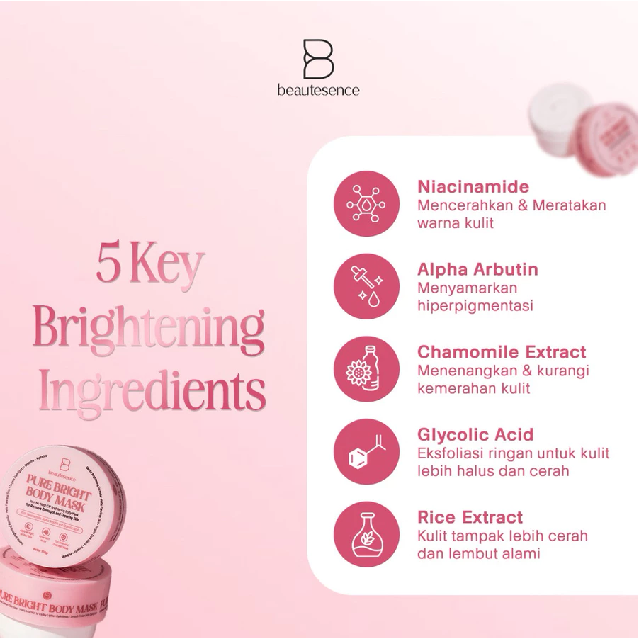 BEAUTESENCE Pure Bright Body Mask BPOM APPROVED - Image 5