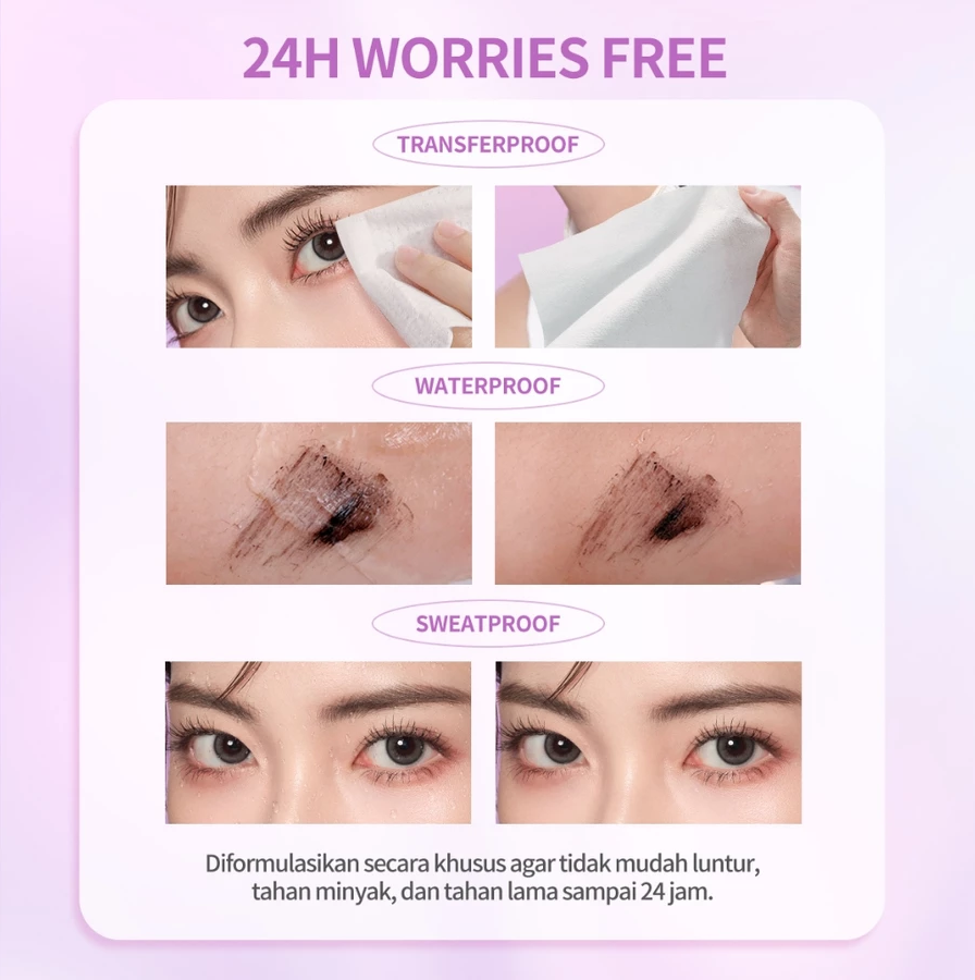 BNB barenbliss Roll To Volume & Roll To High Mascara 8g Maskara Tahan 24 Jam Volumizing Lengthening - Image 5