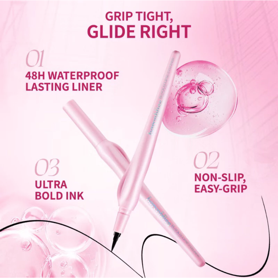 BNB Barenbliss Black Eclipse Eyeliner - 48H Tahan Lama, Waterproof & Smudge-Proof, Matte Black Finish 0.5Gr - Image 2