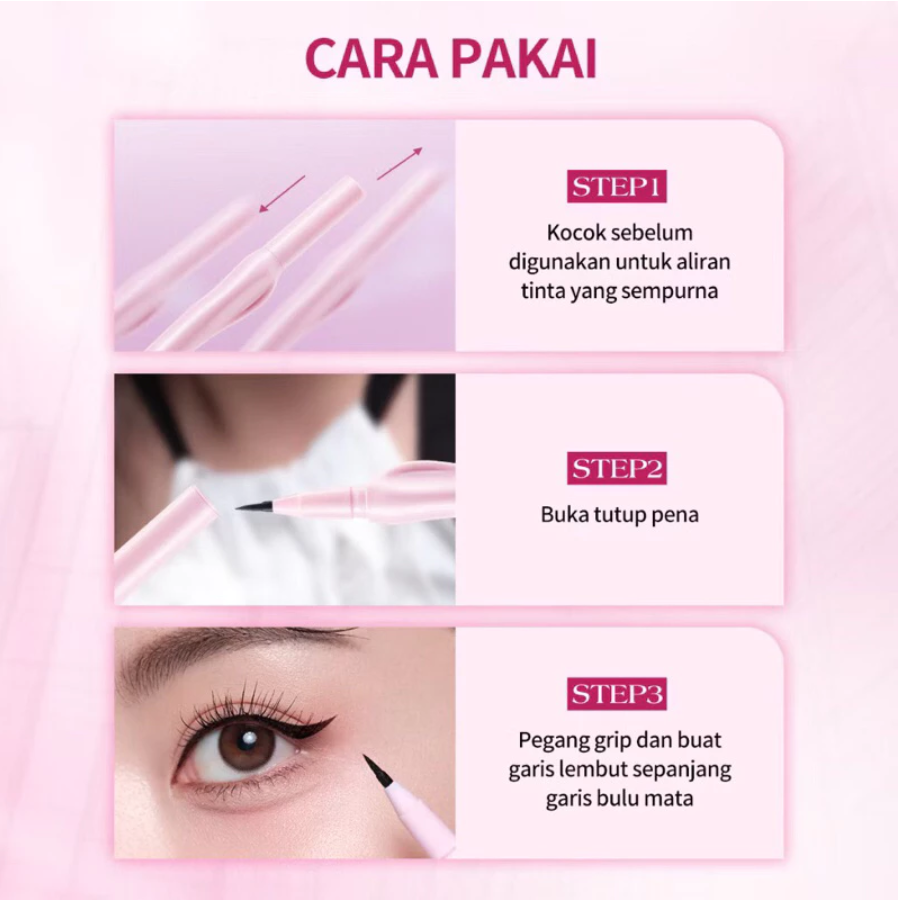 BNB Barenbliss Black Eclipse Eyeliner - 48H Tahan Lama, Waterproof & Smudge-Proof, Matte Black Finish 0.5Gr - Image 3