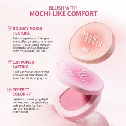 BNB barenbliss Moist Mochi Paste Powder Blush - Peachy Blush 4.5g