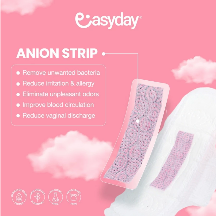 EasyDay Day Pad - 24.5 cm - 10's Pembalut Wanita Anti Iritasi dengan Daya Serap Tinggi - Image 2