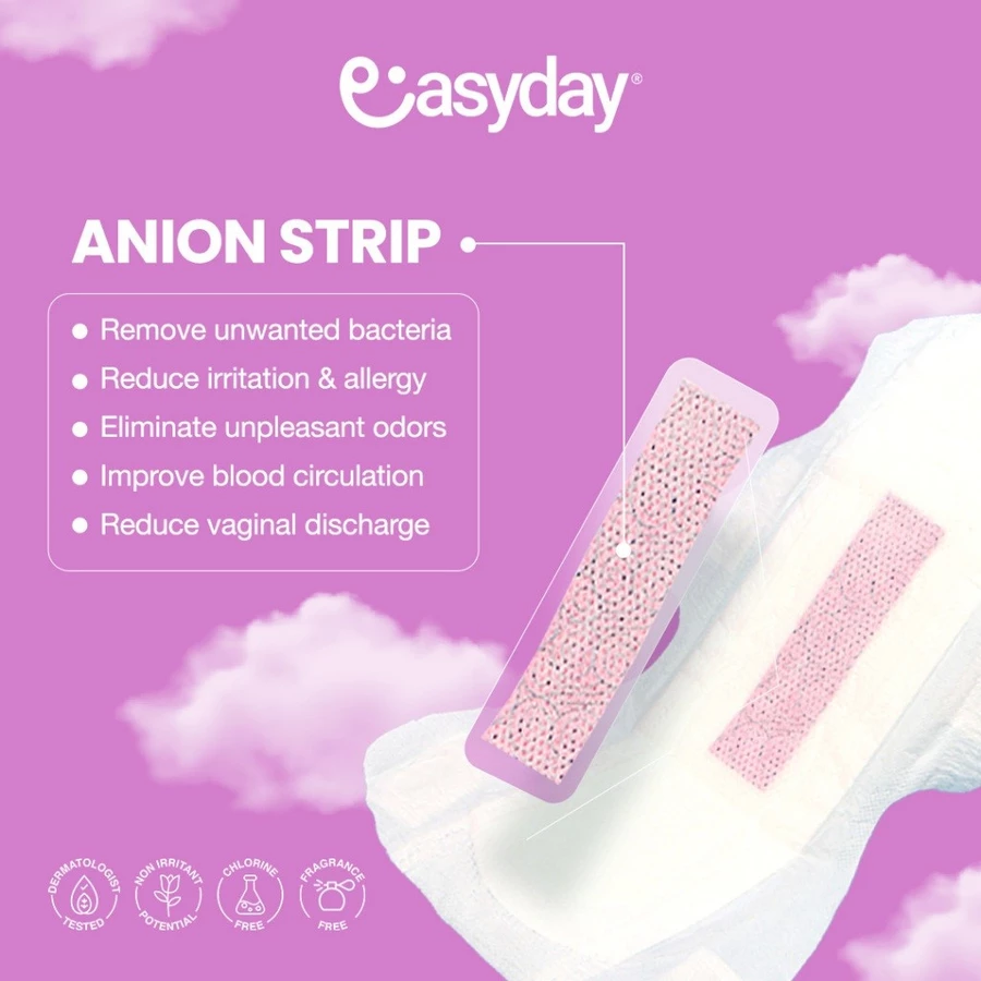 EasyDay Extra Long Pad 36cm - 8's | Pembalut Wanita Bersalin Heavy Flow Anti Bocor & Bebas Iritasi - Image 4