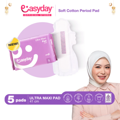 Easyday Ultra Maxi Pad 41cm - 5's | Pembalut Wanita Bersalin Heavy Flow Anti Bocor & Bebas Iritasi