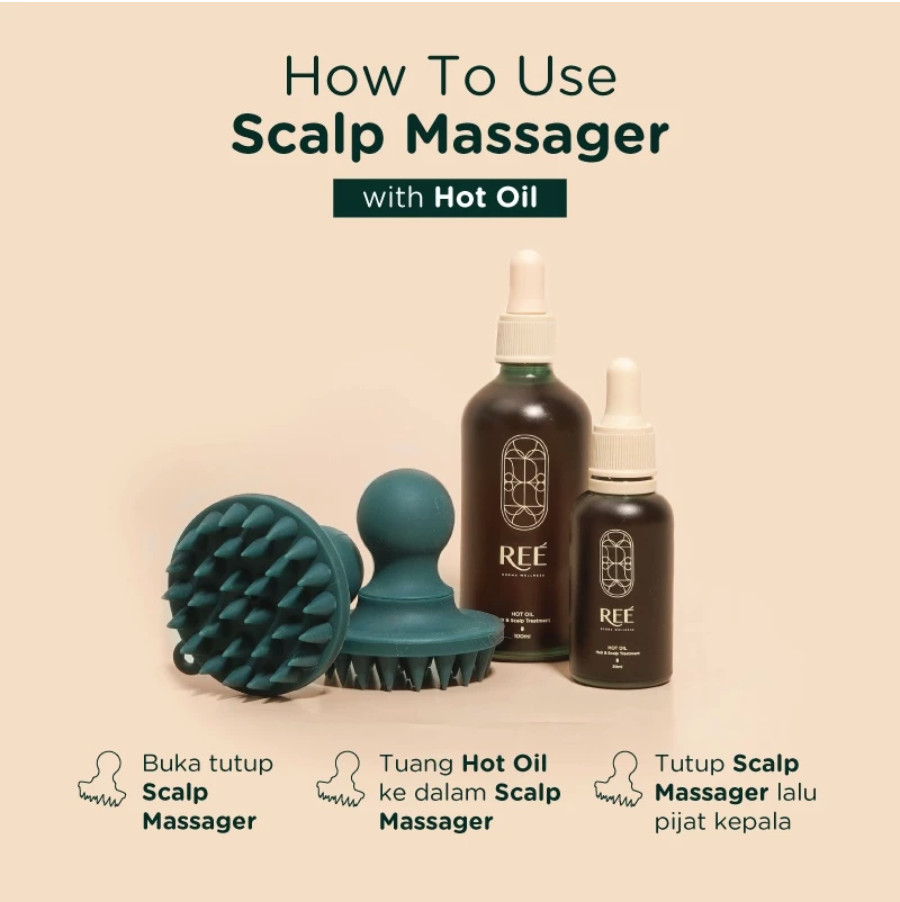 Ree Derma Wellness Scalp Massager - Sisir Keramas - Image 4