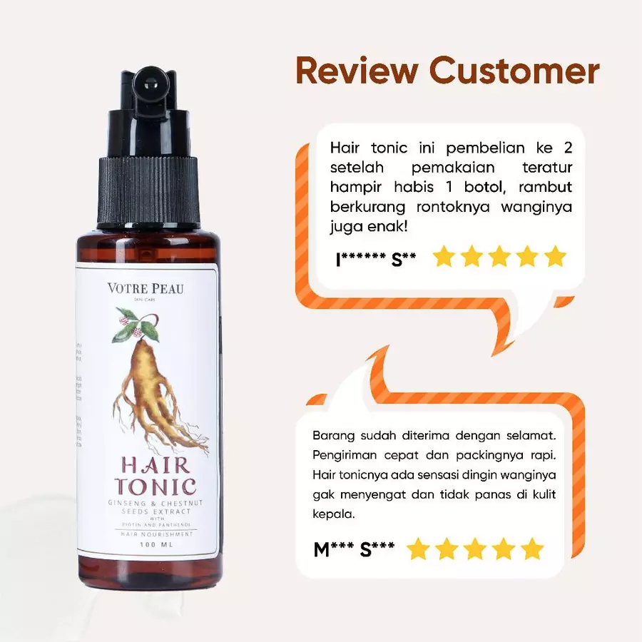 Votre Peau Hair Tonic with Ginseng and Chestnut Seeds Extract - Image 6
